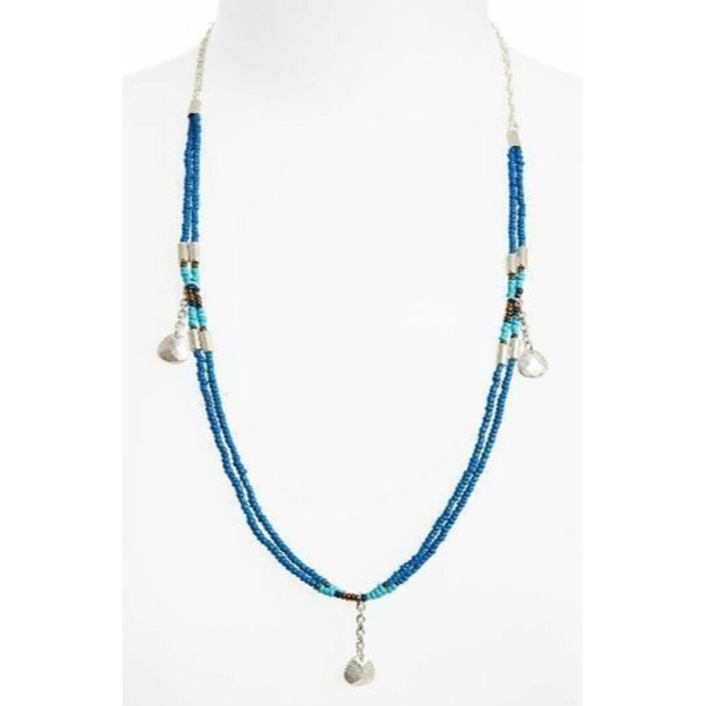 Nordstrom Treasure and Bond Beaded layer Necklace NWT 45 Turq